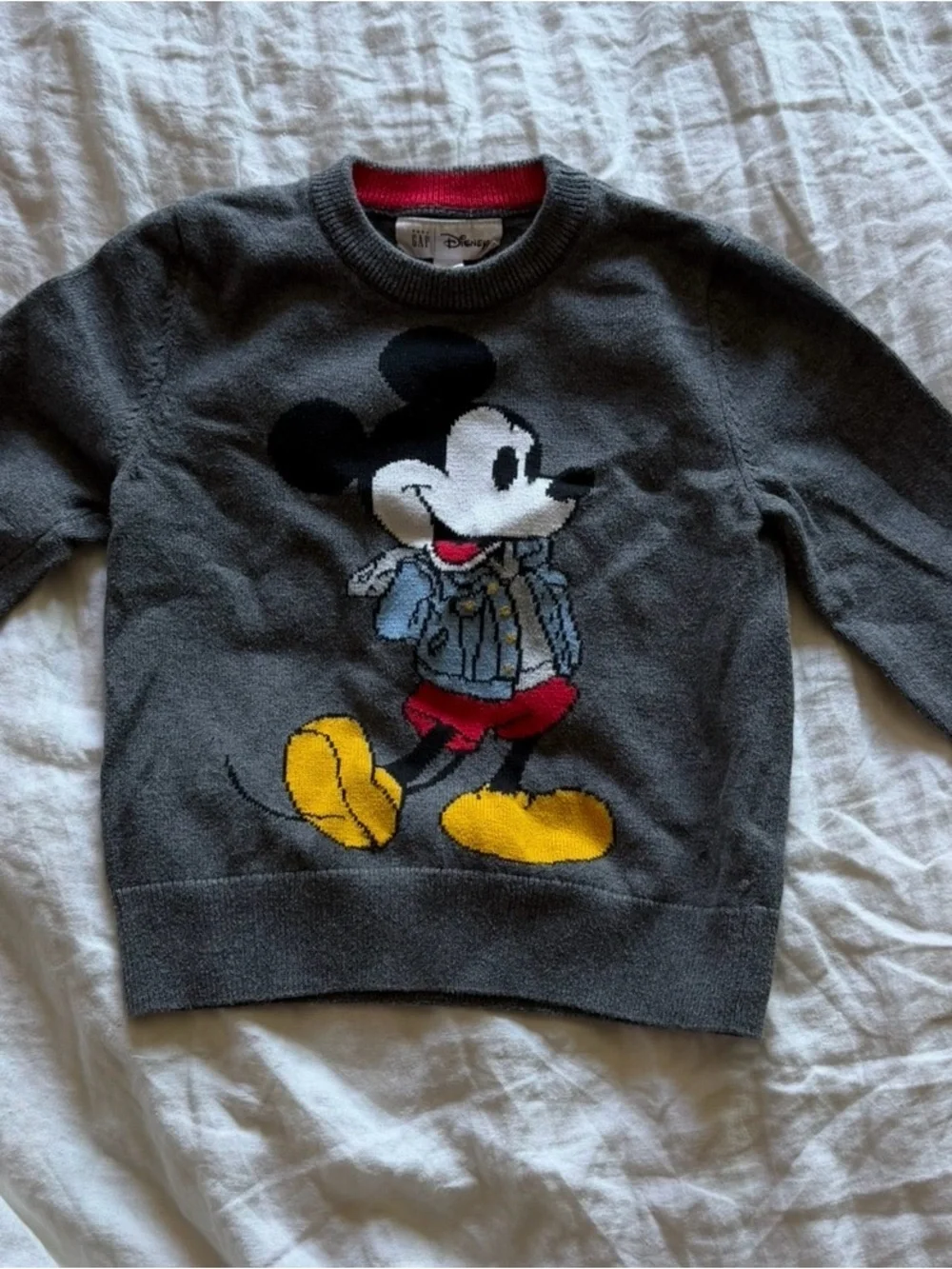 Baby Gap- Disney Collection Gray Mickey Mouse Knit Sweater / size 4